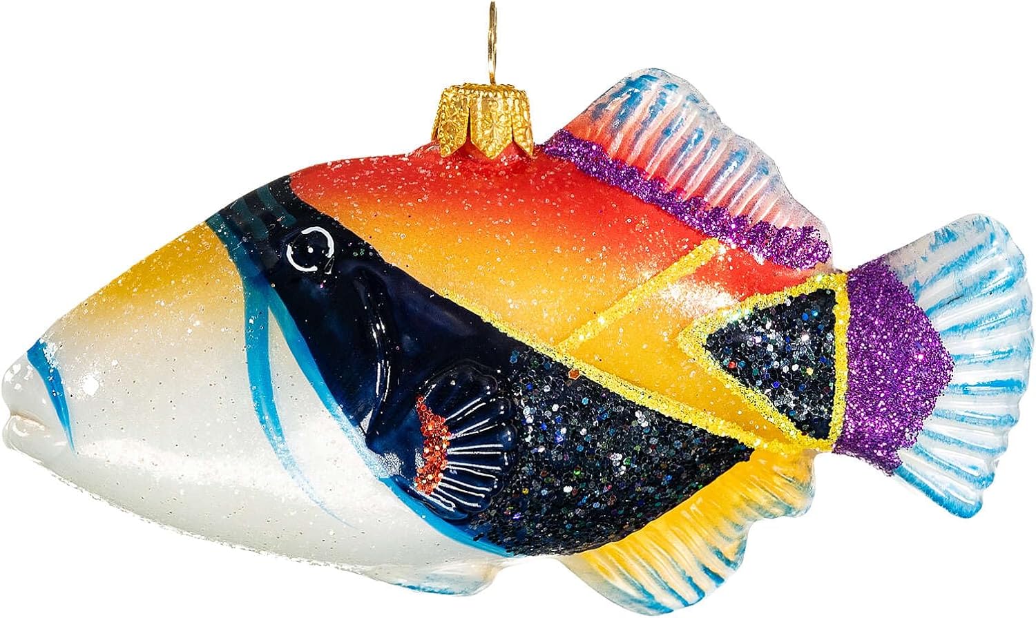 Holyart Poisson-baliste décoration Verre soufflé Sapin Noël