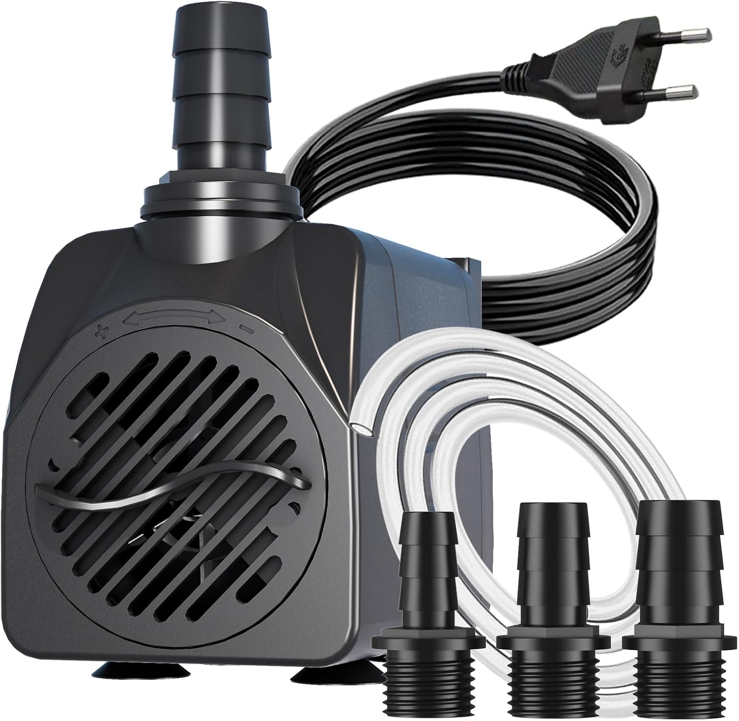 Pompe à Eau Submersible 25 W 1500 L/h, Arrêt Automatique en Cas de Faible Niveau d'Eau, Protection Contre la Surchauffe, Fonction Ultra Silencieuse, Avec Câble de 1,8m pour Fontaines et Hydroponie 1500L/H -AUTO SHUT OFF