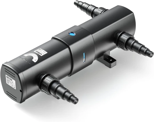 CUV-236 Stérilisateur Clarificateur de bassins ou d’étang - débit Max - de 6000 l/h - avec Lampe Rayons UV-C 36 W - pour Poissons et Plantes Aquatiques - Cours d’Eau en hélice 6000 l/h, 36 W