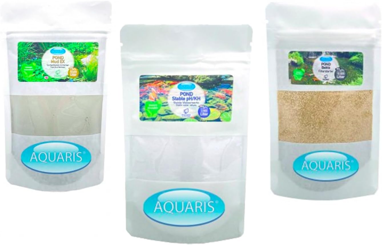 Aquaris Ensemble d'entretien de l'étang 550 g pour Un étang Clair et sain - Nettoyage Naturel de l'étang pour Poissons et Plantes