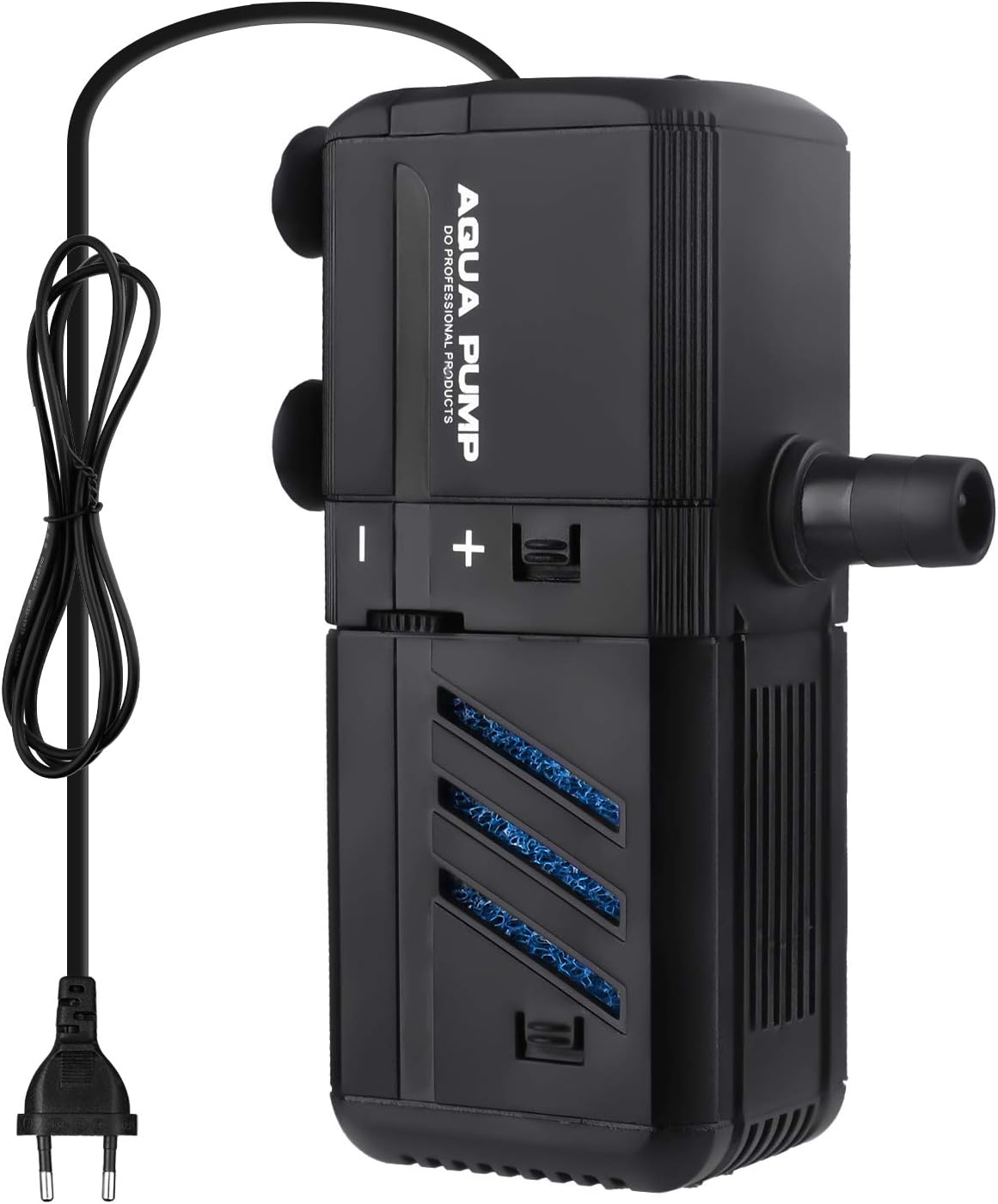 NO.17 Filtre d'aquarium 6W, filtre interne réglable pour aquarium avec pompe à eau 500L / H pour aquarium 30-150L 500L/H, 6W