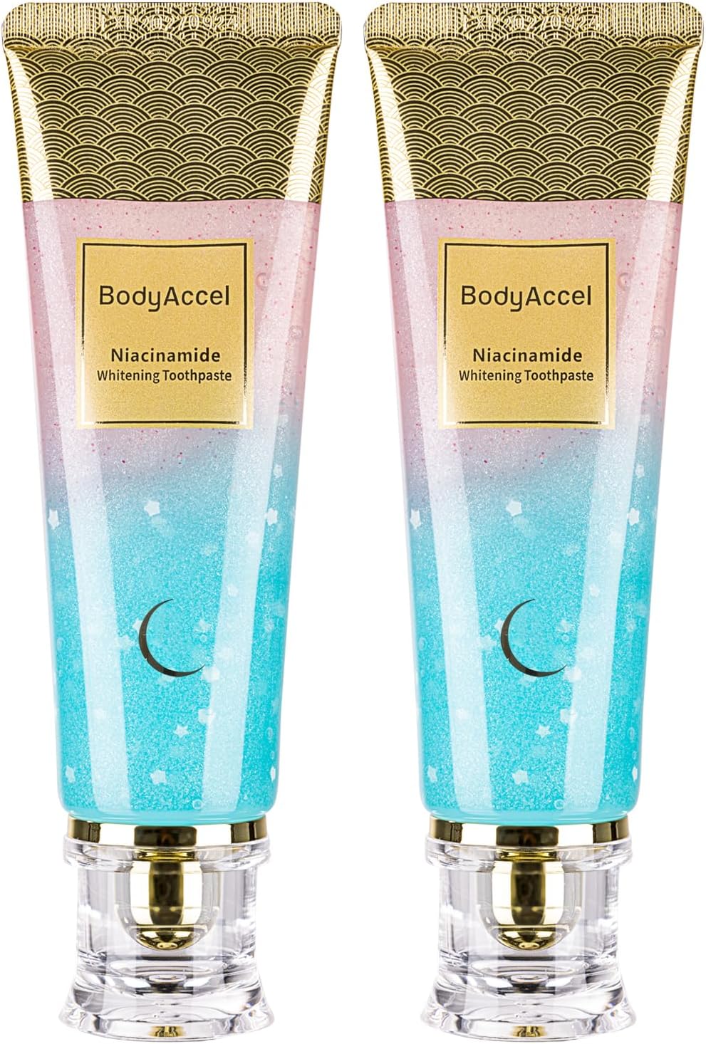 Dentifrice Blanchissant à la Niacinamide – Élimination Intense des Taches, Soin Doux Naturel, Haleine Fraîche, Goût Pêche, Santé des Gencives (2 Tube)