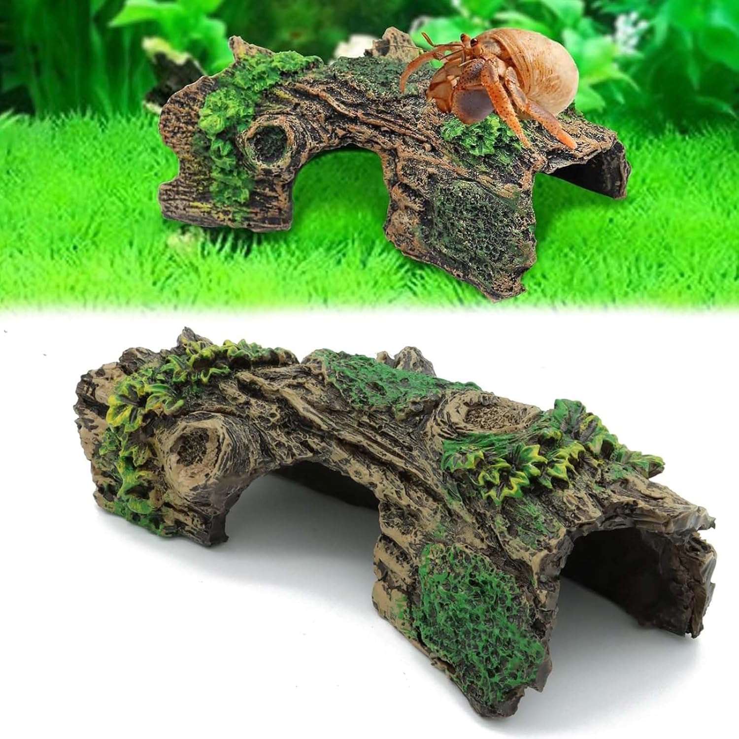 VIDSTW Decoration Aquarium Résine Deco Aquarium Racine Aquarium Décoration Aquarium Déco Aquarium pour Poissons Aquarium Decoration pour Petits Poissons, Crevettes, Tortues (14Cm x 6Cm x 5,5Cm)