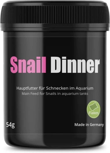 Snail Dinner - 54g - Nourriture Premium pour escargots, Nourriture Principale pour escargots d'eau Douce, pressée à partir d'ingrédients 100% naturels, séchée avec précaution 54 g (Lot de 1)