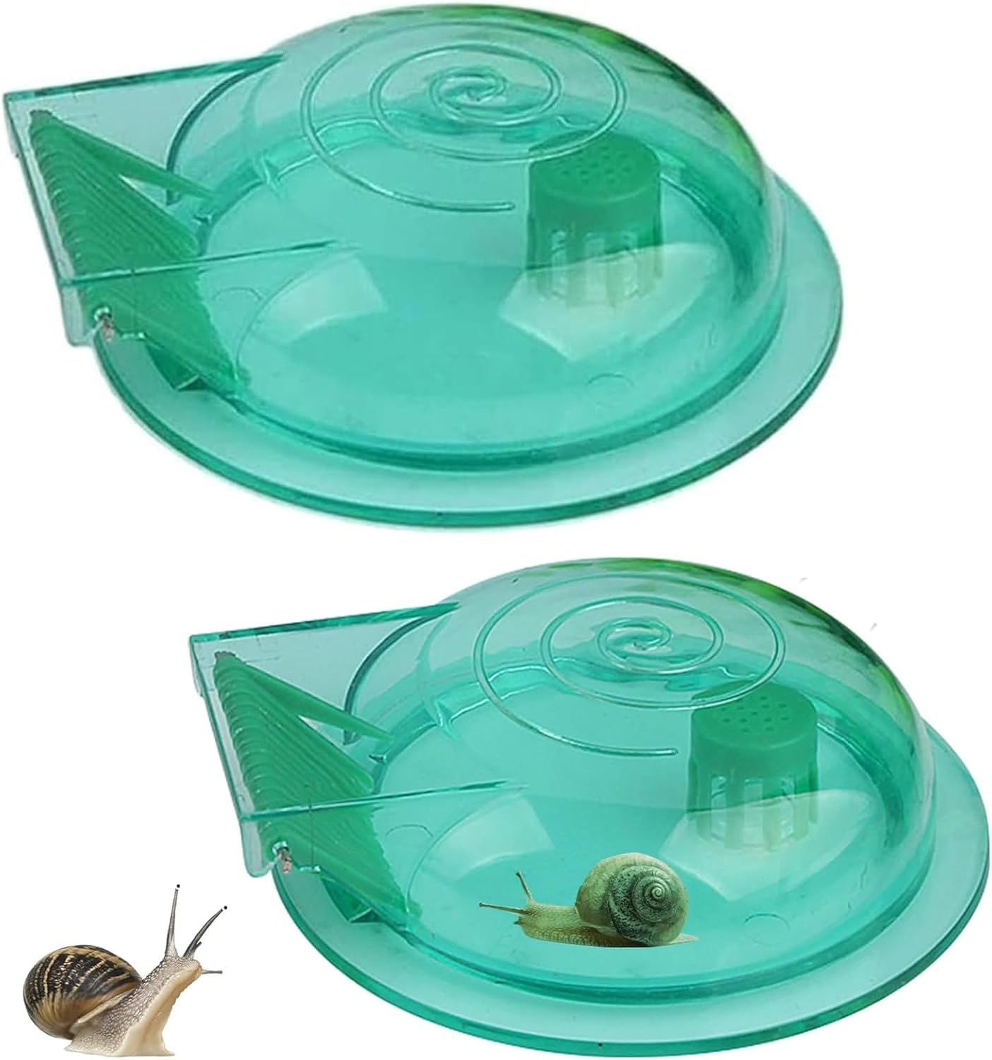 Fufupaw Lot de 2 pièges à escargots transparents - Piège à escargots - Pour aquarium - Élimination efficace des escargots pour aquariums et jardins - Facile à utiliser - Design durable