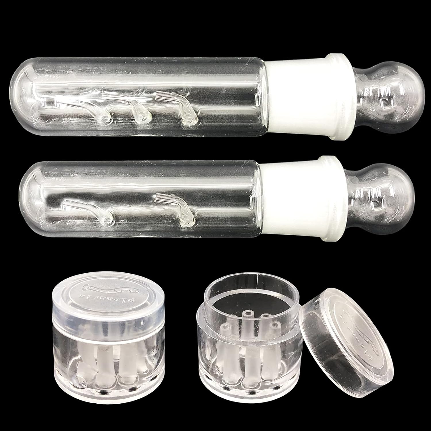 4 Pièces Piège à Planaires, Piège à Planaires en Verre Transparent à 2 Trous, 3 Trous, Piège à Escargots Aquarium en Acrylique à 8 Trous, pour Attraper Planaires, Escargots, Sangsues dans L'aquarium