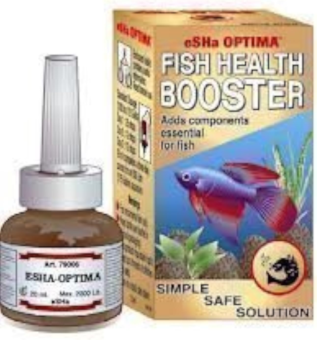 Esha Optima - Traitement pour aquarium, aide les poissons malades - 20ml