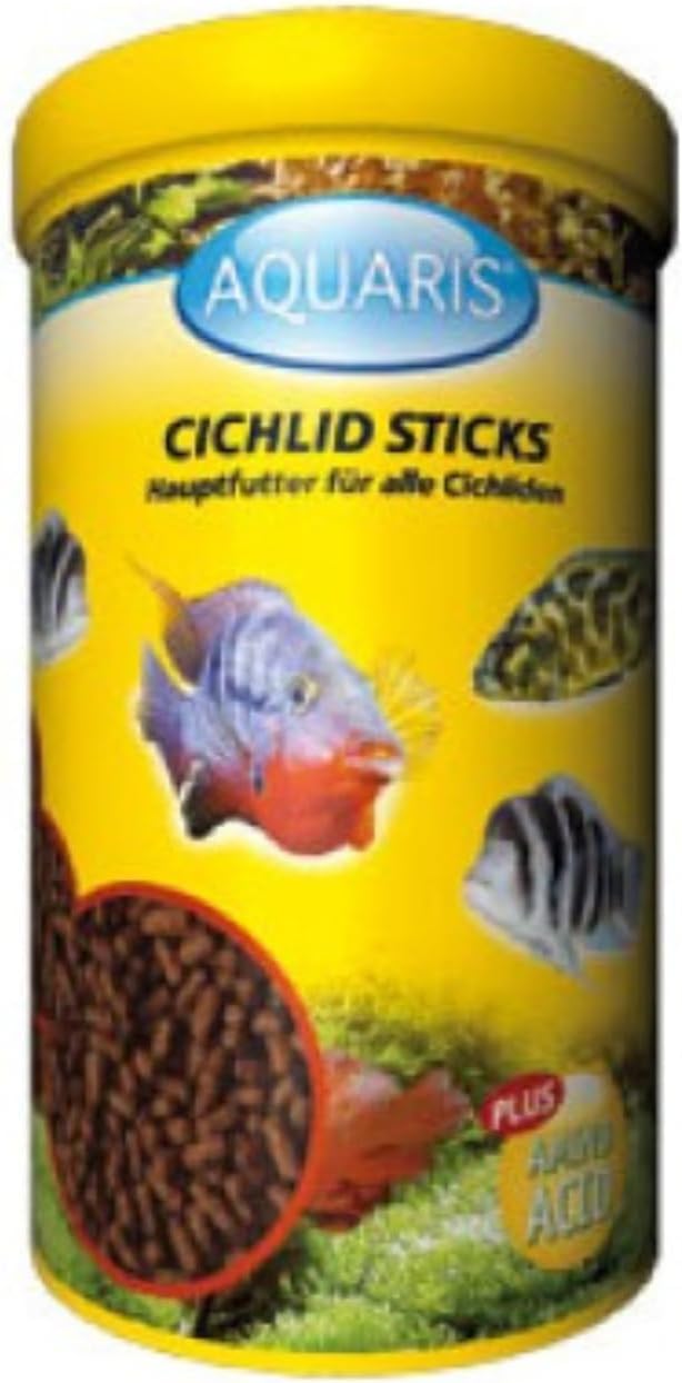 AQUARIS Cichlid Sticks – Nourriture Principale pour Cichlidés – 145 g – Favorise la Croissance Saine et Renforce Le Système Immunitaire 145 g (Lot de 1)