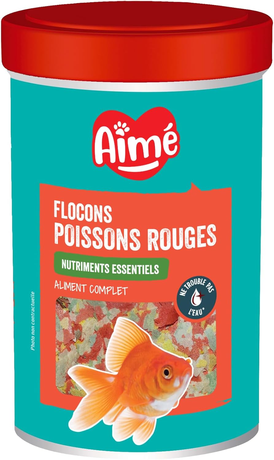 Flocons pour poissons rouges - Nourriture Poisson Rouge - Aliment Complet à base de Nutriments Essentiels - Céréales et Extraits de Protéines Végétales - 200 g - 1000 ml Flocons 1000ml
