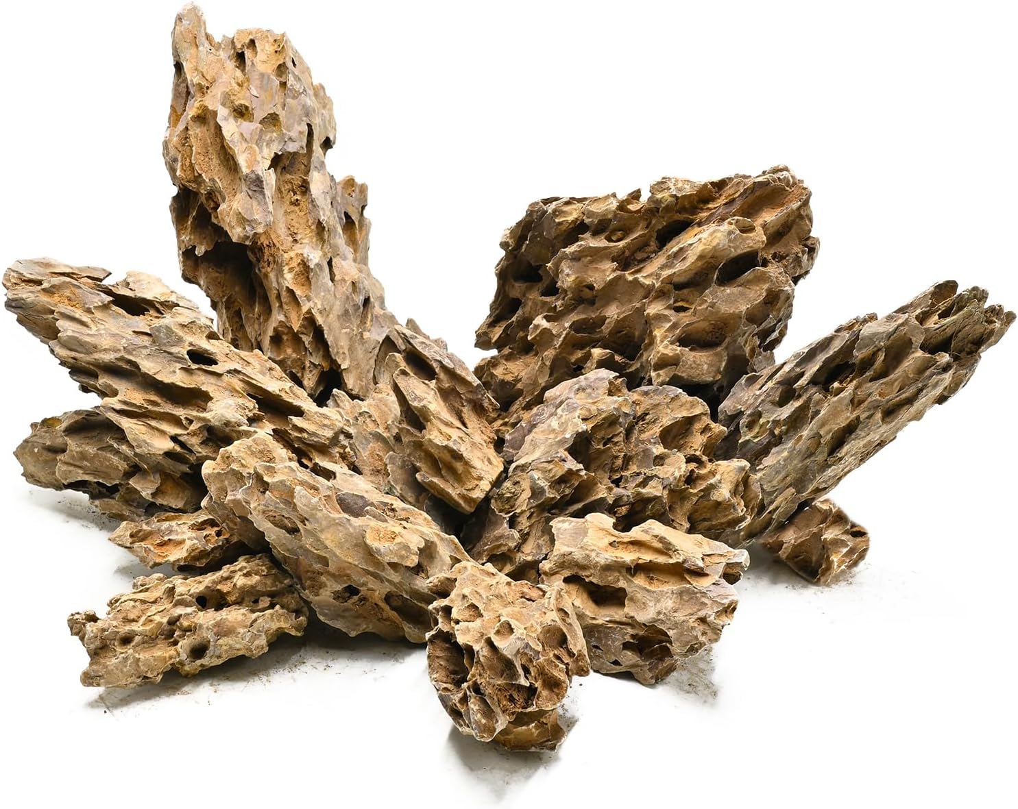 Pierre Dragon 4,5KG Roches Décoratives pour Aquarium, Pierres d’Aquascaping pour Aquariums, Aménagement Paysager et Décoration de Bacs Modèles (5 à 15 cm) 4,5KG(5-15 cm)