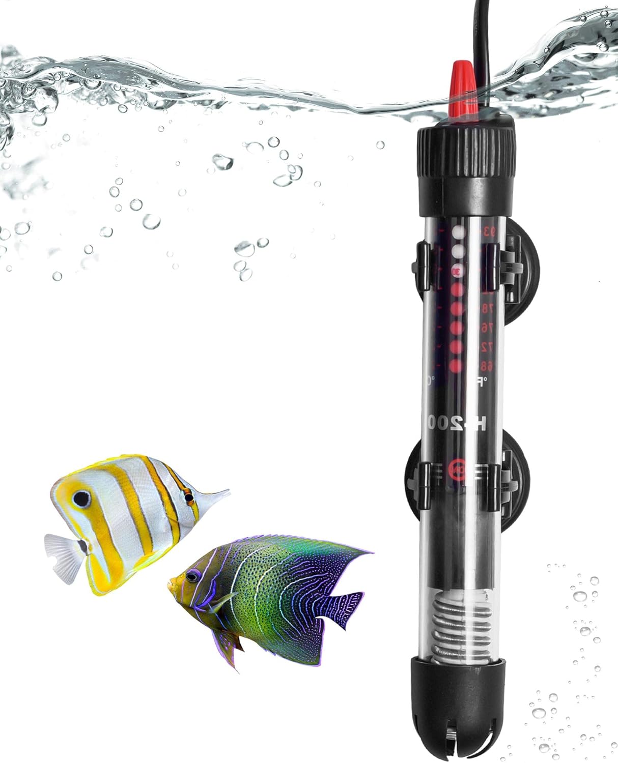 NETONDA Chauffage d'aquarium Réglable 30 l 25 W Résistance Aquarium avec Thermostat 20-34 °C pour Réservoirs à Poissons et Aquarium ferreux