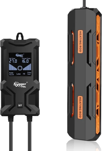Hygger Chauffage Aquarium, 1200W Submersible Chauffage pour Aquarium avec Contrôleur Affichage Numérique LCD Intelligent Et Protection Arrêt Automatique pour Réservoir Eau Douce Et Salée de 500-1000L 1200W for 500-1000L Tank