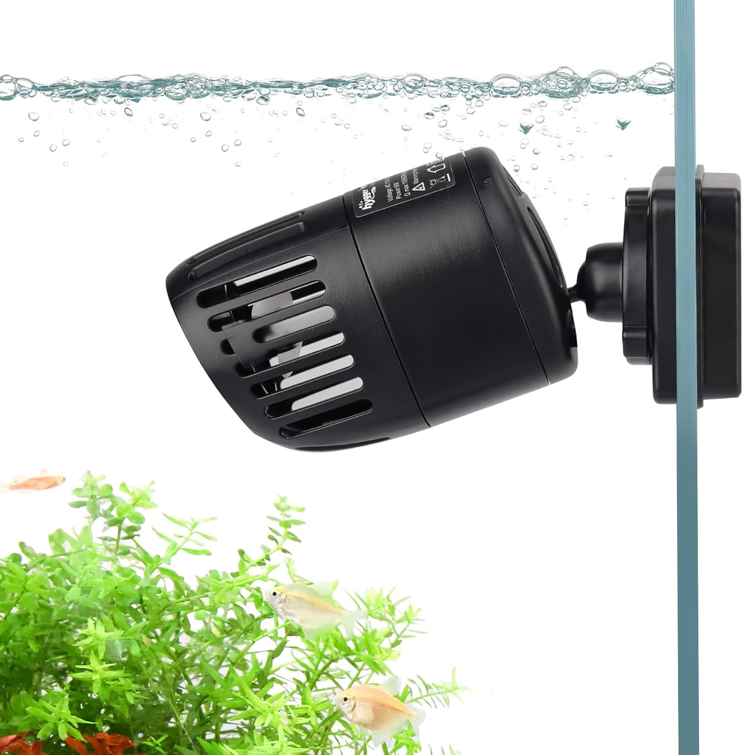Hygger 2000 LPH Pompe à Vagues pour Aquarium,3W Pompe de Brassage Circulation pour l'eau Silencieuse à 360 Degrés pour Aquariums d'eau Douce et d'eau Salée de 56 à 150L HG021-3W