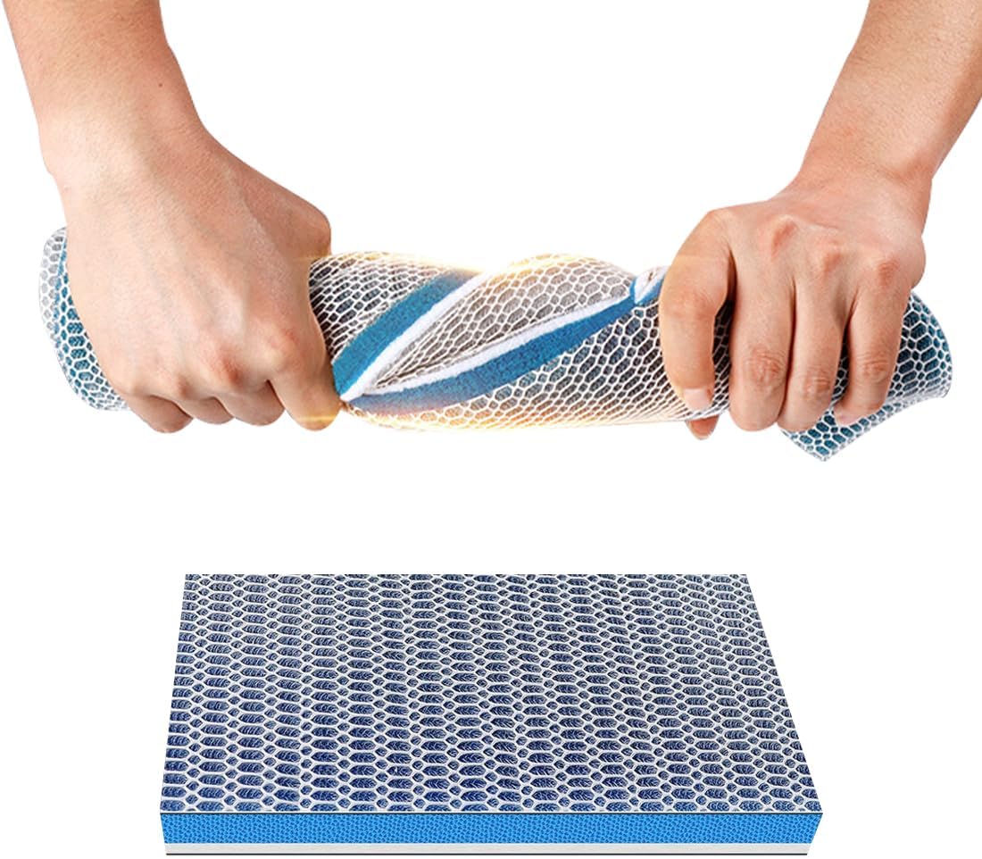 MOLZINY Mousse Filtre Aquarium 8D Ouate Aquarium 30 x 20 cm Mousse filtrante en nid d'abeille Mousse Réutilisables Filtre pour Aquarium Ouate Coupés n'importe Quelle Taille pour Aquarium Bac Poissons