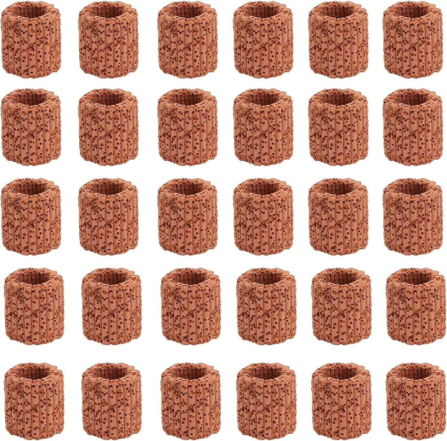 Aquarium Anneaux en Céramique Filtre Anneaux en Céramique Biologique pour Filtre d'Aquarium Céramique Anneaux Biologiques Poreux Poisson Réservoir de Poisson Maison Aquarium Filtre Média 30 Pièces