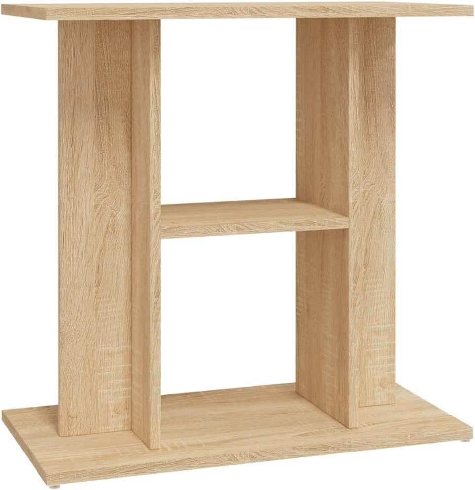 Support pour Aquarium, Armoire pour Aquarium à 3 Niveaux, Meuble de Base pour Aquarium avec Rangement Maison, Chêne Sonoma Bois d'Ingénierie 60 x 30 x 60 cm Chêne sonoma