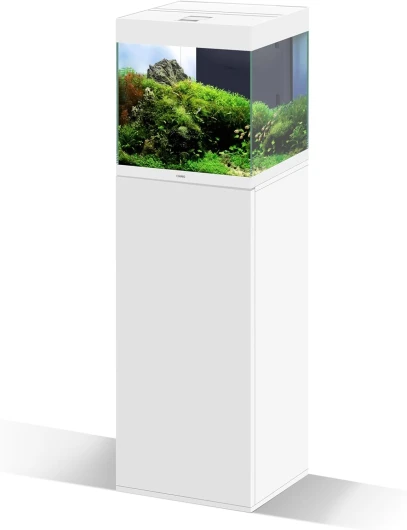 CIANO, Meuble Emotions Pro 40 Blanc 95x40x40 cm, en Bois, pour Aquarium - Support avec 1 Porte et Compartiment pour Rangement - Meuble d'aquarium pour Poissons, fabriqué au Portugal