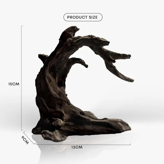 Bois flotté pour Aquarium Modèle en résine Roches d'aquarium pH Neutre pour aquascaping, Hardscape 07 Driftwood: 5.12" × 3.54" × 5.91"