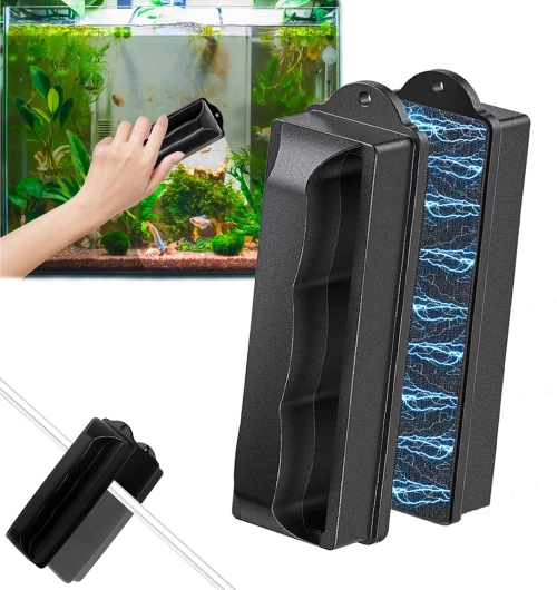 RXKFIGX Aimant Aquarium Nettoyage,Eponge Aquarium Vitre,Forte Nettoyeur de vitre magnétique,Aimant Aquarium,Eponge Aquarium Nettoyage Brosse Magnétique Aquarium pour Bocal Poisson