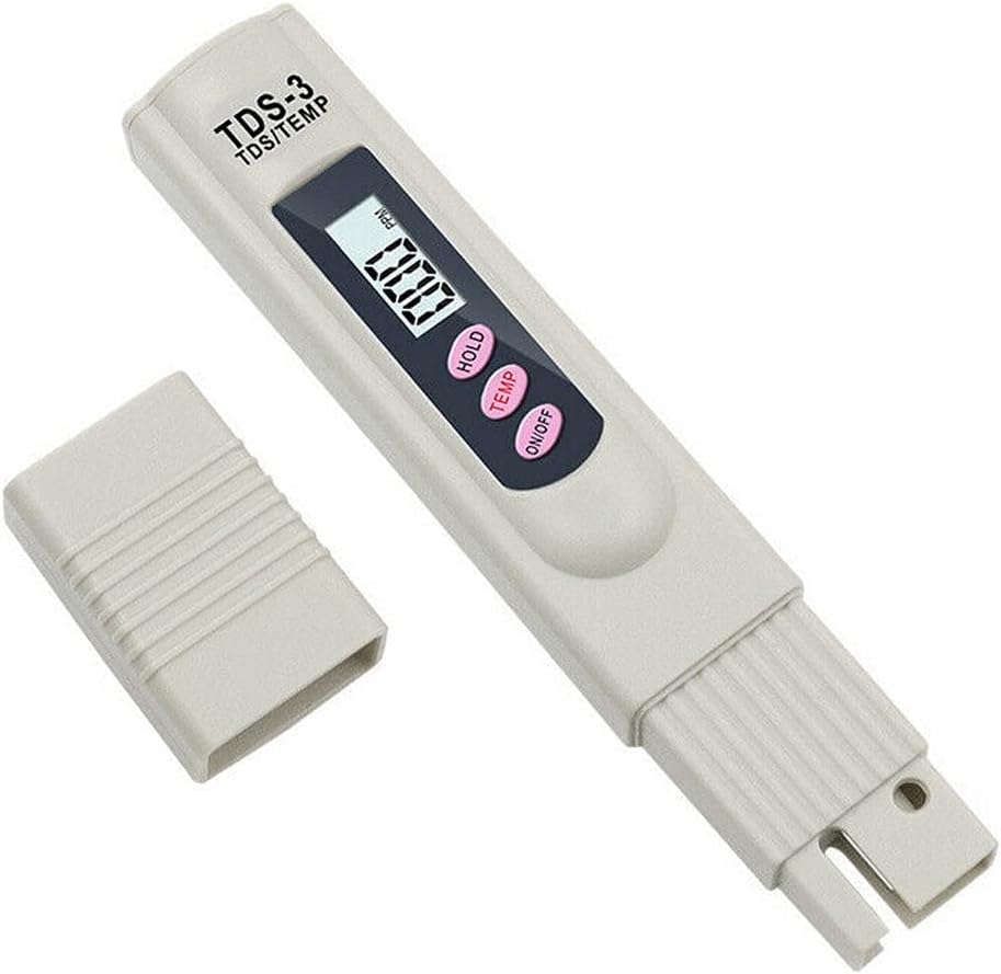 Treki TDS Testeur Mètre de Qualité de l'eau LCD Potable Testeur Numérique Température PPM Testeur de Pureté de l'eau 0-9990 PPM pour Mesurer l'eau Hydroponique Aquarium Piscine Spa (Ne Teste PH)