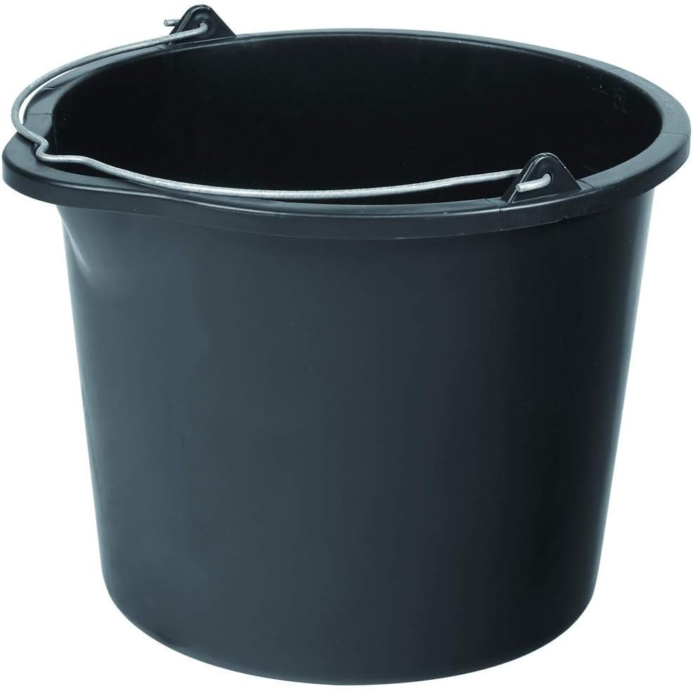 667220 - Seau Maçon - 12 Litres - Avec Bec Verseur - Noir