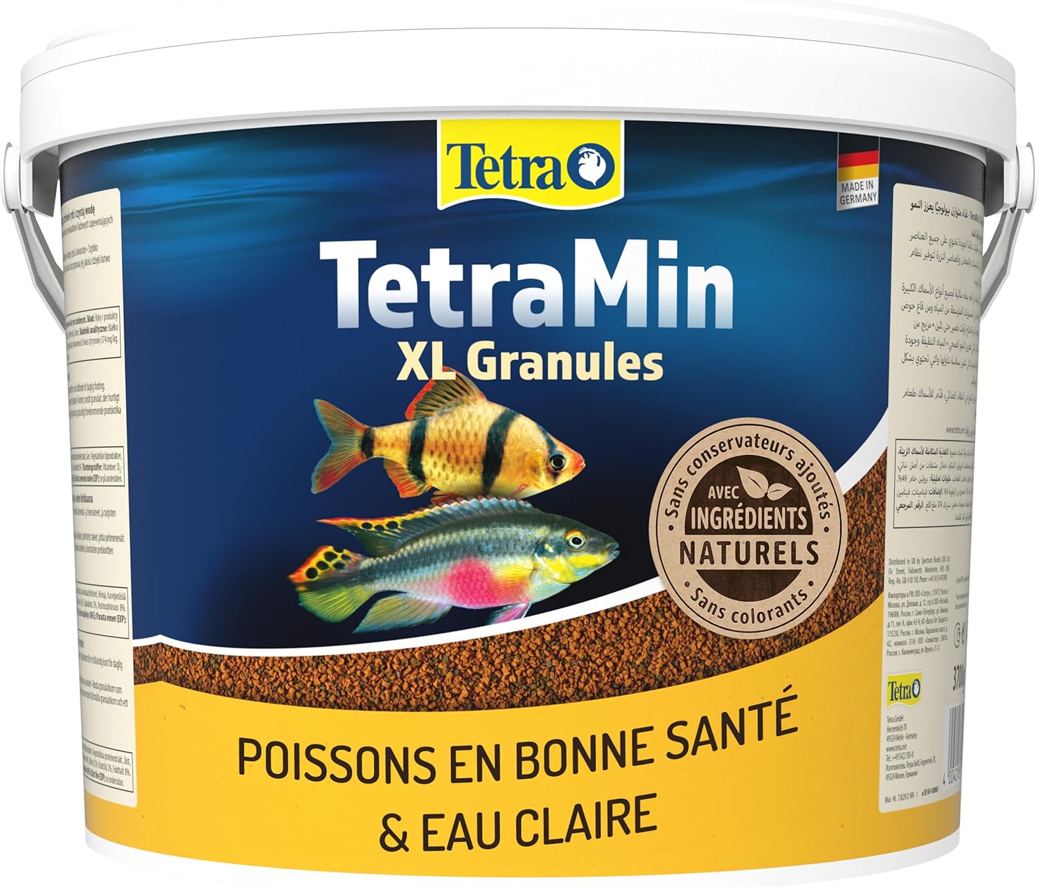 Min XL Granules Nutri Evolution - Aliment Complet en Granulés aux Ingrédients Naturels pour Les Grands Poissons Tropicaux – Sans conservateurs ajoutés ni colorants - 10 L
