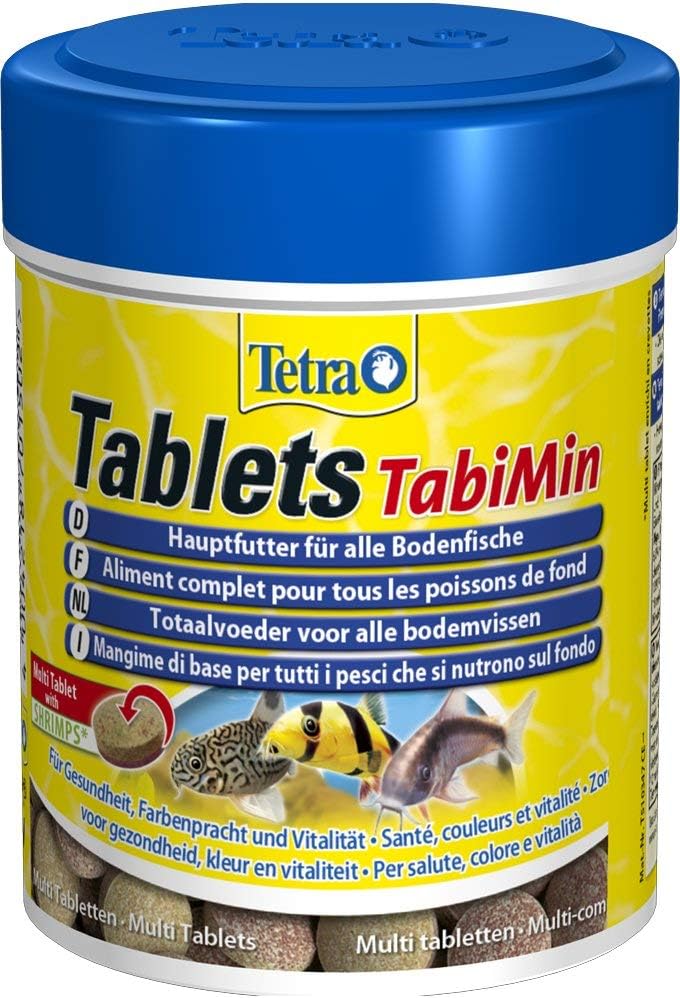 Tablettes TabiMin - Nourriture pour Tous Les Poissons du Sol, par Exemple Les Poissons-Chats, Les douleurs ou Les barbillons Fondant Le Sol, boîte de 58 comprimés 58 unité (Lot de 1)