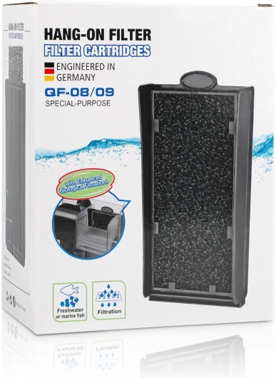 Forever Speed Lot de 6 filtres à charbon actif en polyester pour particules de saleté fines, charbon actif pour décoloration/odeurs pour filtre extérieur d'aquarium