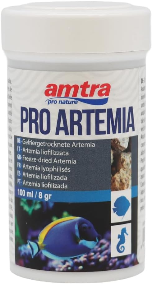 Pro Artemia - 100% Pur Lyophilisé Artemia Salina en Cubes pour Poissons d'eau Douce et Marins 100 ML