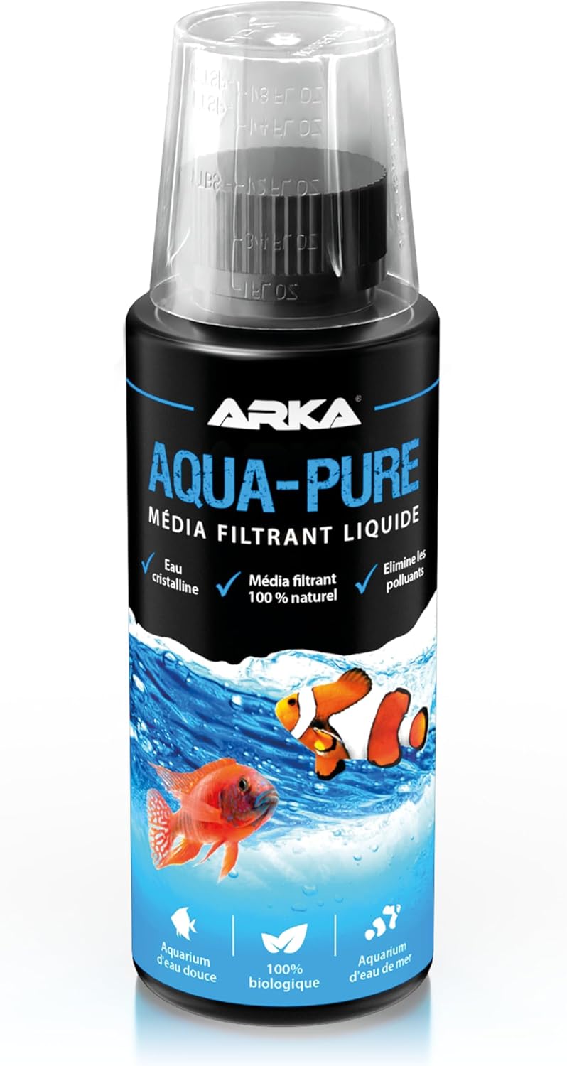 Clarificateur d’eau aquarium 118ml – MICROBE-LIFT Aqua-Pure – élimine la turbidité de manière visible – eau cristalline sans produits chimiques – filtre biologique liquide pour eau douce & eau de mer 118 ml
