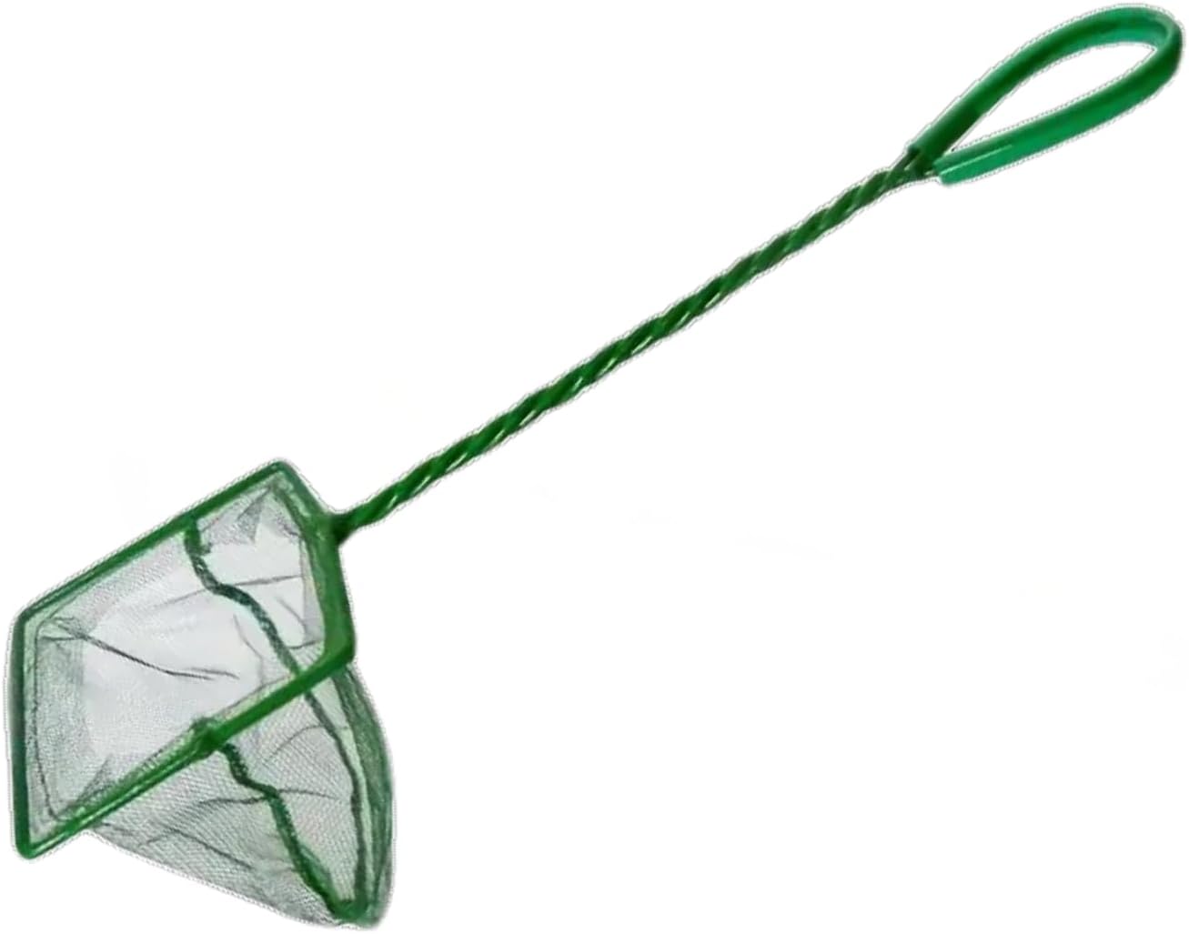 Épuisette Fine Maille - Filet 10 cm Maille Fine Ultra-Douce – Manche 25 cm – Idéale pour Poissons Fragiles et Crevettes – Nylon Résistant Vert