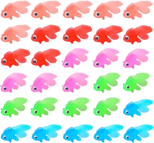 Poissons en Plastique pour Aquarium, 30 Pcs Poissons Artificiels de Simulation, Poisson en Mouvement Artificiel pour la Décoration, pour Décoration d'Aquarium, multicolore