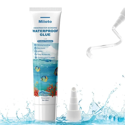 Colle Aquarium, Aquarium Sous L'eau Colle Forte, Mastic Piscine Silicone Aquarium, Colle Sou Marine Aquarium, Waterproof Sealant pour Bassin, Aquarium et Piscine, 120ml