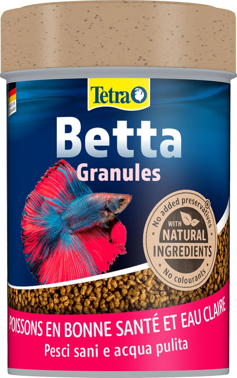 Betta Granules - Aliment Complet en granulés pour Poisson Combattant - 85ml 85 ml (Lot de 1) Granulés