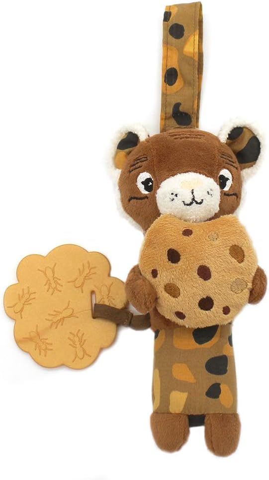 LES DEGLINGOS - PELUCHE CARILLON SPECULOS LE TIGRE - Marron - Jouet d'éveil pour bébé - Idée cadeau - Dès la naissance - 19cm
