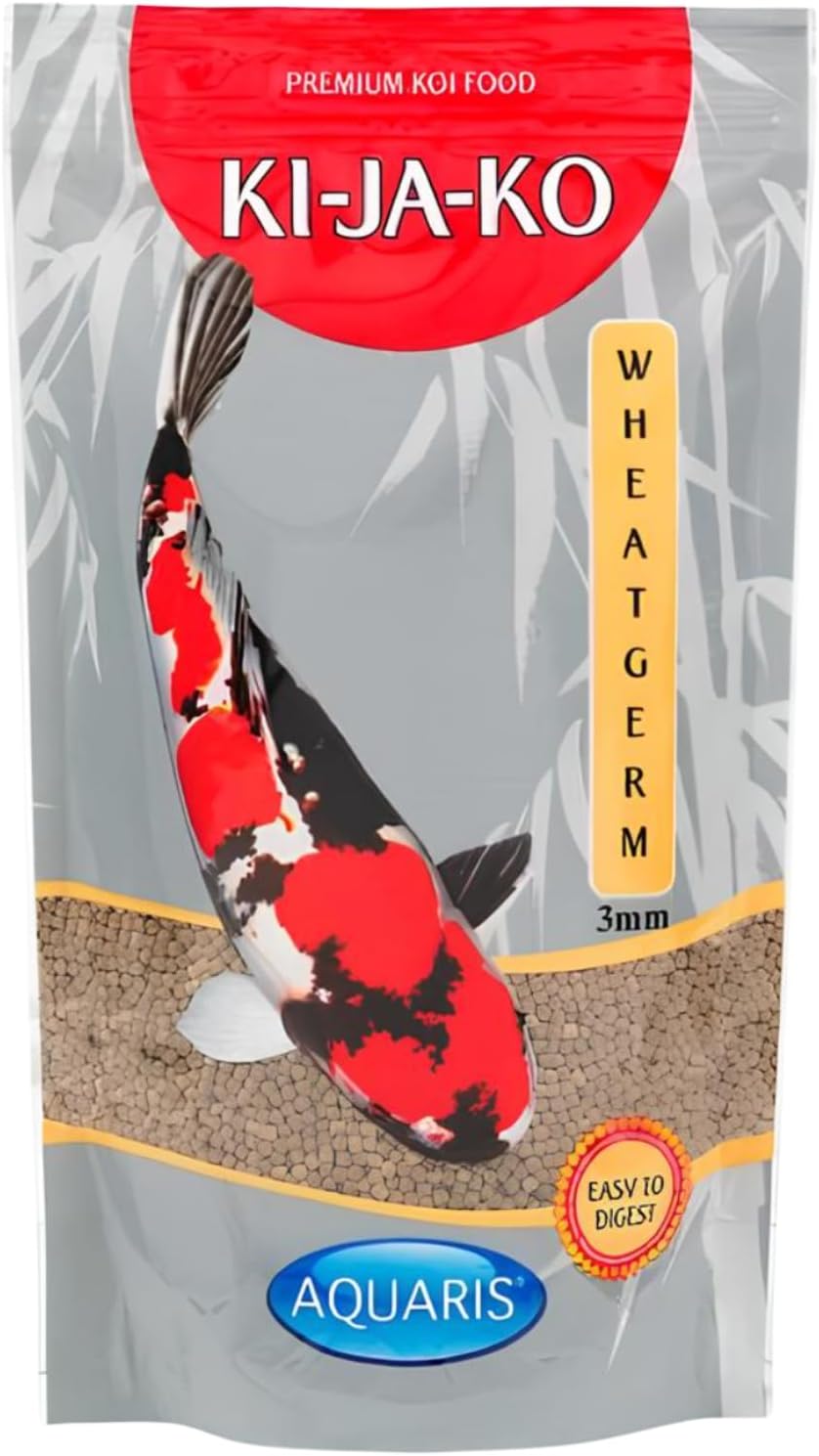 KI-JA-KO Wheatgerm Nourriture spécial de Haute qualité pour Koi, à Haute teneur en germes de blé, pour l'alimentation au Printemps et en Automne 3 kg / 3 mm 3 kg (Lot de 1) 3 mm