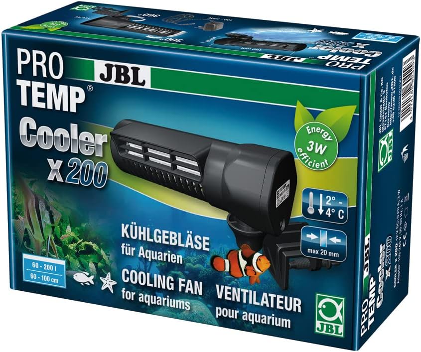 PROTEMP Cooler x200, Ventilateur de refroidissement, pour Aquariums de 60 à 200 l, eau douce et eau de mer