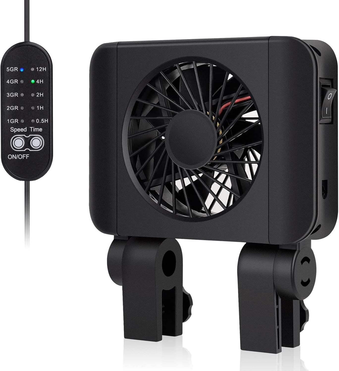 Hygger Ventilateur Aquarium,Ventilateur de Refroidissement pour Aquarium Silencieux avec Réglage de La Vitesse Réglable, Convient pour Bassin d'eau Douce Jusqu'à 30cm (1 Ventilateur)