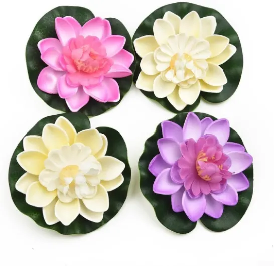 SPORTARC Plantes flottantes colorées pour piscine, fleurs de lotus artificielles pour un superbe aquarium