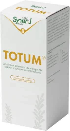 TOTUM - Équilibre Digestif & Confort Intestinal - Enzymes, Probiotiques, AFA Klamath - 30 Sachets de 5 Gélules - 1 Mois - SynerJ Health