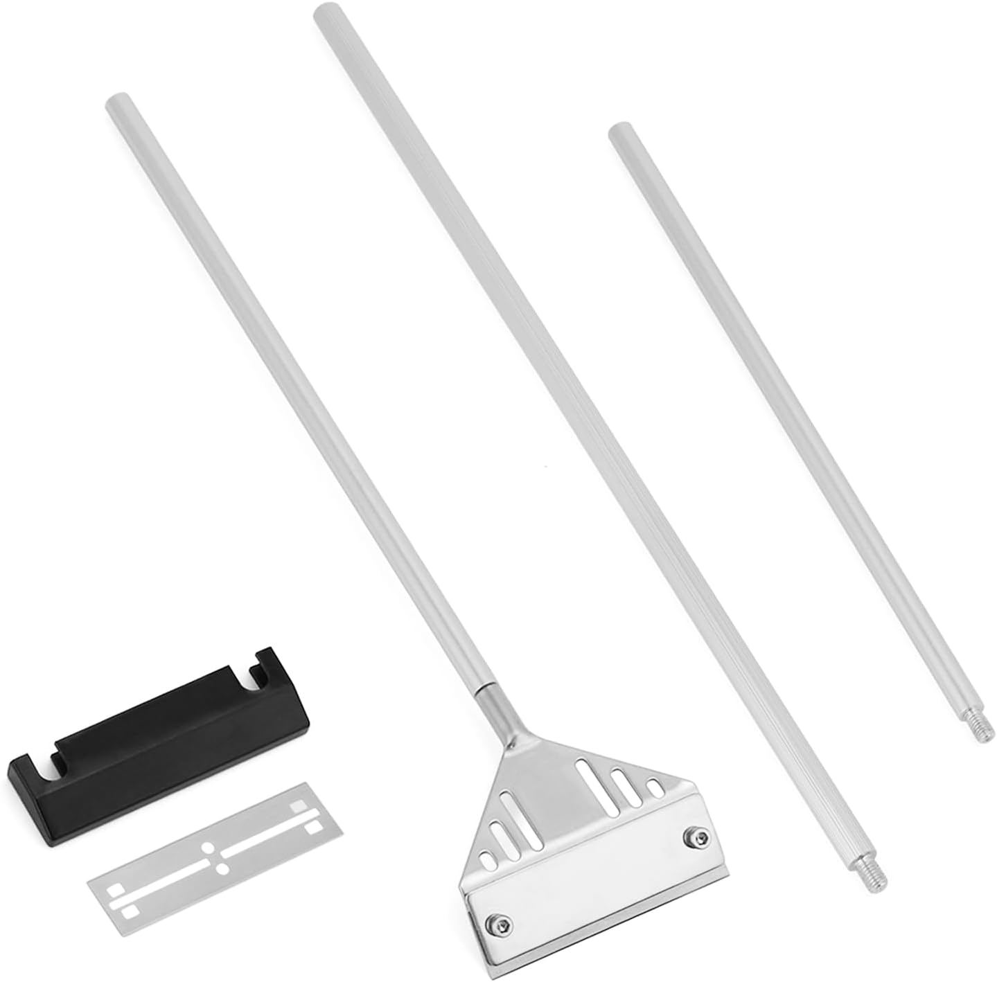 QWORK® Raclette Aquarium grattoir de 75 cm en Acier Inoxydable avec 10 Lames, Nettoyeur vitre Aquarium Anti algue