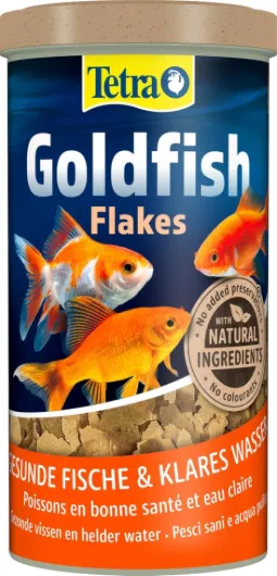 Aliment Complet en Flocons - Pour Poissons Rouges et d'Eau Froide - Avec Couvercle Doseur - 1 Litre 200 g (Lot de 1)