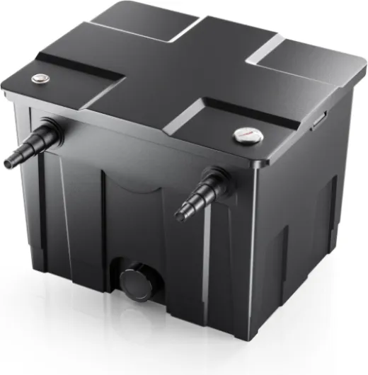 CBF-350 Filtre Biologique de Bassin ou d’étang 1 Chambre - 415 x 515 x 395 mm - capacité Max 12000 l/débit 8000 l/h - raccords Ø 20 mm, Ø 40 mm - Filtration Eau à Grand débit 12.000 L - 1 Chambre