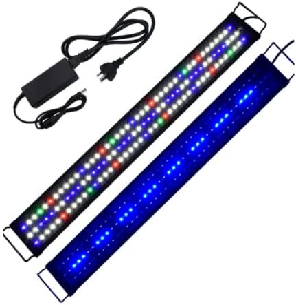 LED Eclairage Aquarium, Lumière D'aquarium de 90-110 cm, Rampe Éclairage Aquarium pour Poisson et Plante, Support Extensibles, IP68 étanche Light pour Réservoir de Poissons Plante