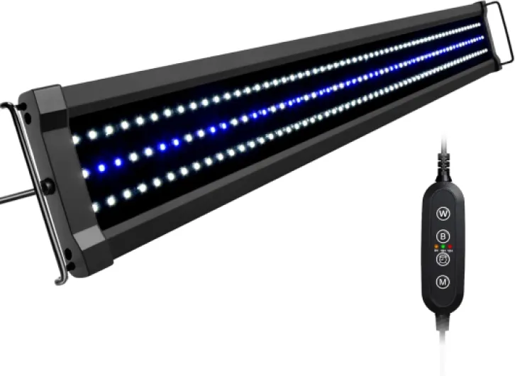 ClassicLED G2 Éclairage Aquarium, Rampe LED Étanche avec Contrôleur, Lumières Blanches et Bleues, 3 Modes de Minuterie en Option, Lampe LED Aquarium 90-125 cm, 32 W, 2500 LM 90-125CM