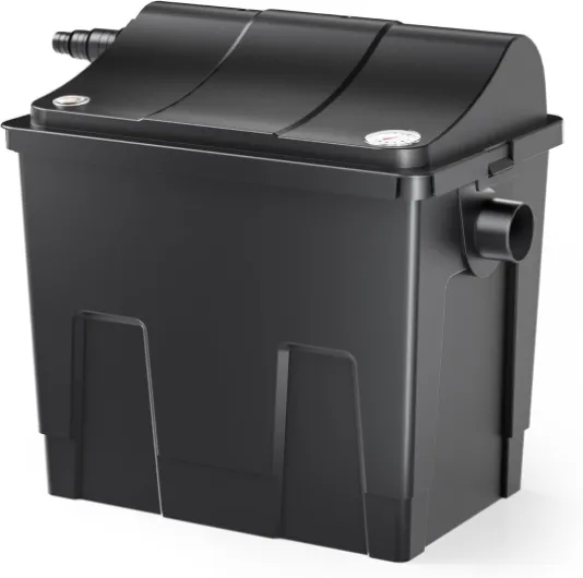 CBF-200A - 400 × 275 × 400 mm - Filtre Biologique Système de Filtration à 1 Chambre - pour 6000 l/h/capacité étang Max - 8000 l - avec Média Filtration 6.000 l -1 Chambres