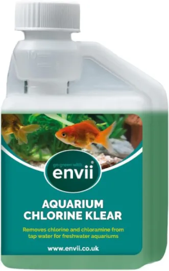 Aquarium Chlorine Klear - Conditionneur d'eau Naturel et Anti-Chlore Traitment pour Poissons - 250ml Traite 2500 L
