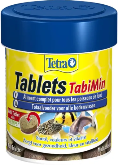 Nourriture Tabimin 120 Tablettes pour Aquariophilie Nourriture pour poissons 36 g (Lot de 1)