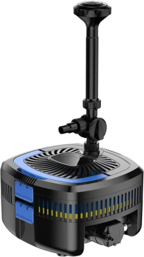 BluFilter 5211-11W UV-c - Ensemble Complet Filtre UV et Pompe, Purificateur de Bassin Submersible - 5 200 litres/Heure 5.200 l/h & 11 watt UV-c