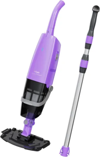 Aspirateur Rechargeable à Main Niya AquaSweep S1 avec Manche télescopique, Aspiration puissante, Nettoyage des Coins Difficiles d’accès, Autonomie de 60 Minutes, pour Piscines Hors-Sol et enterrées